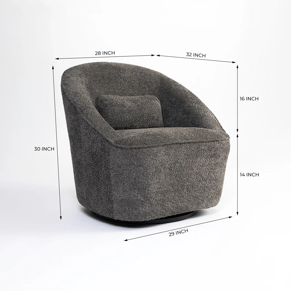 Emera Boucle Swivel Chair - Image 5